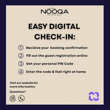 公寓 Nooqa - Living Collection - Parkplatz, Smart Tv, Kueche, Voll Ausgestattet *